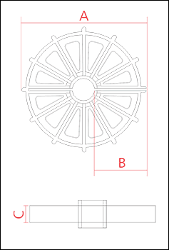 Technical drawing. CAD. Model FU 30.