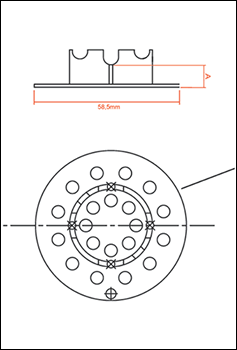 Technical drawing. CAD. Model EE.