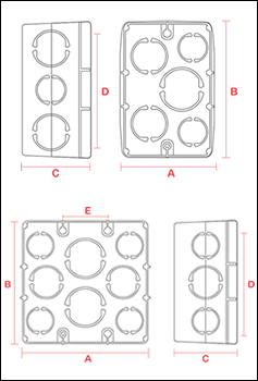 Technical drawing. CAD. Model CXJ 4x4" - 4x2".
